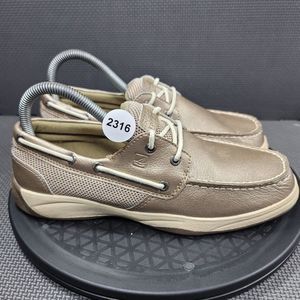Womens Sz 7.5 Rose Gold Sperry Top Sider G Intrepid Boat Shoes